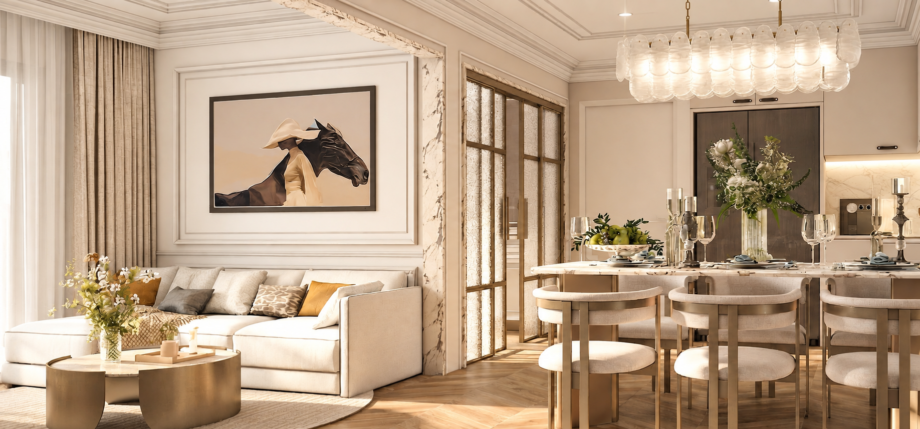 Luxury open-plan living and dining interior at The Title Biancana Phuket