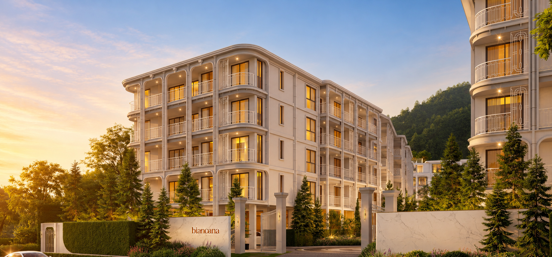 The Title Biancana low-rise condominium facade near Surin Beach, Phuket