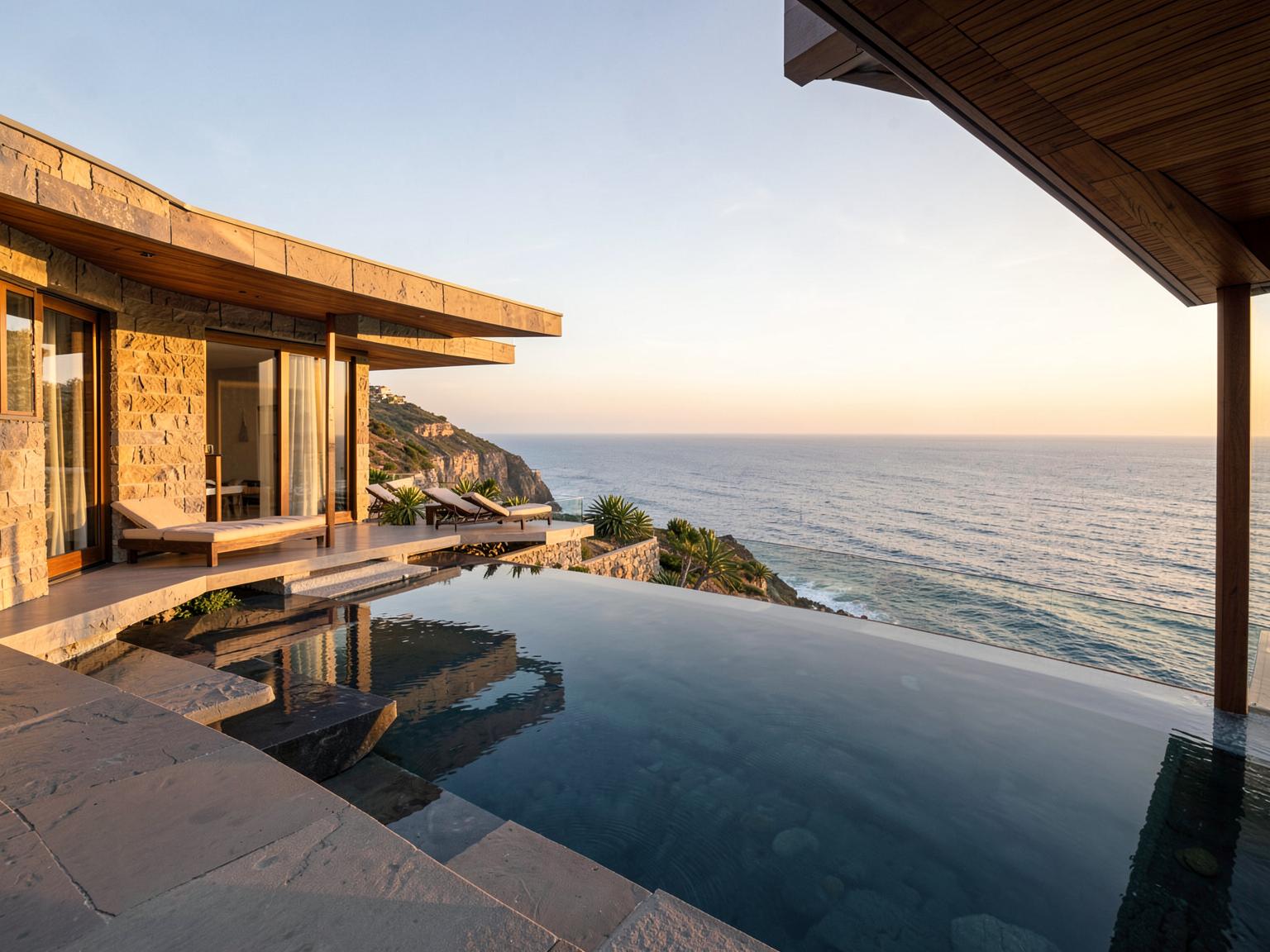 Casa del Mar clifftop villa with infinity pool overlooking the Andaman sea, Kamala